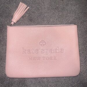 Kate Spade Blush Leather Clutch (Never Used)